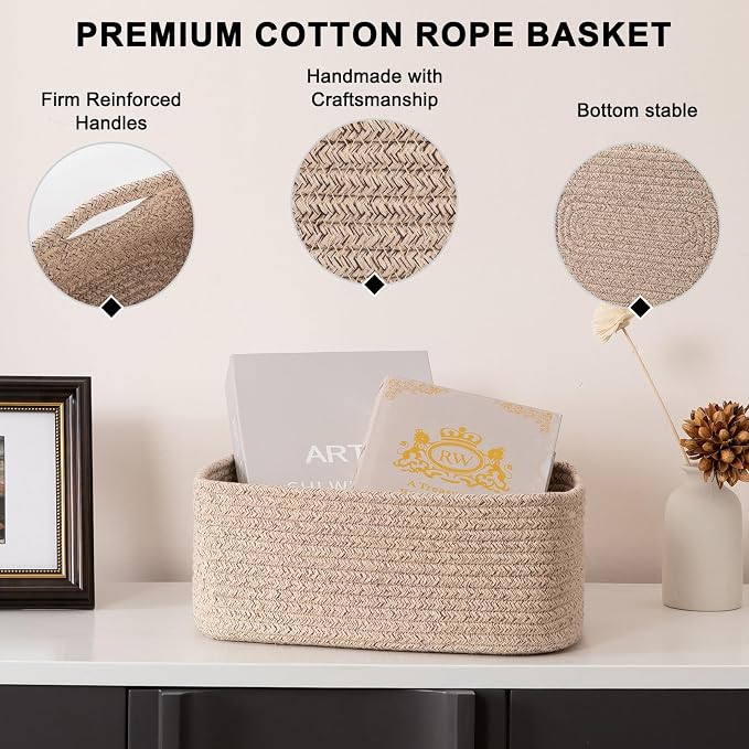 4 Pack Small Storage Shelf Baskets - Image 6