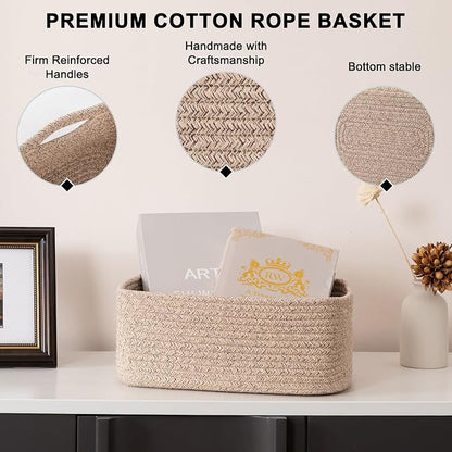 4 Pack Small Storage Shelf Baskets - Image 6