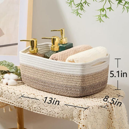 Small Storage Baskets for Organizing | Closet Organizer Bins | Shelf Toy Basket - Image 3