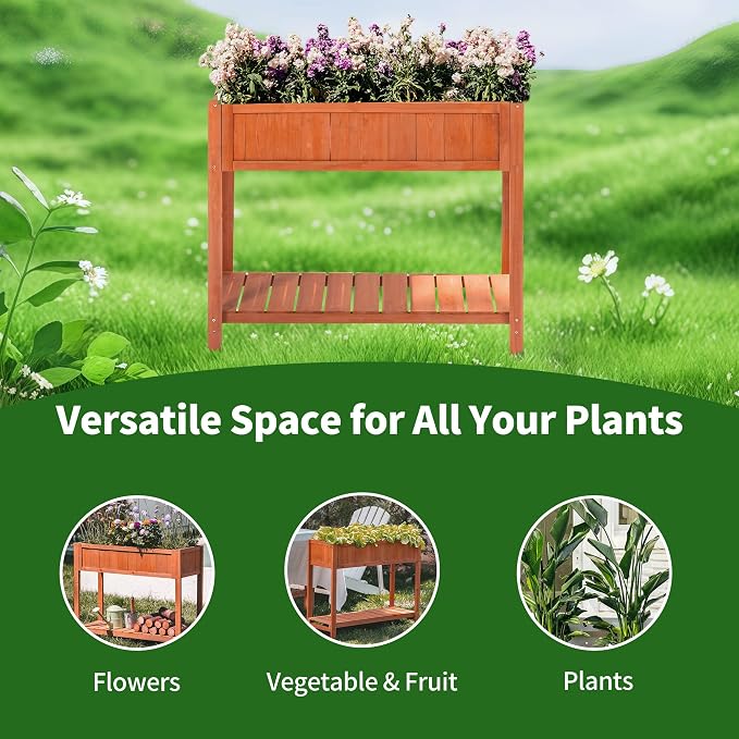 Fir Wooden Raised Garden Bed - Image 5