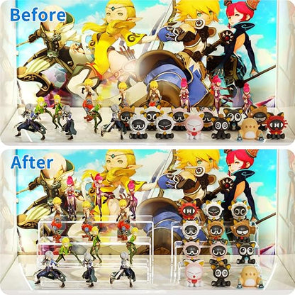 NIUBEE Acrylic Display Riser, Collectibles Display Stands Shelf - Image 3