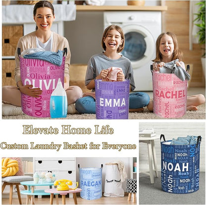 Custom Name Laundry Hamper, Personalized Laundry Basket - Image 5