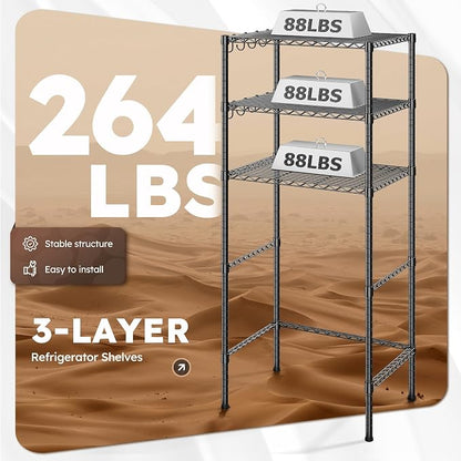 REIBII 3-Tier Mini Fridge Shelf - Image 4