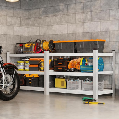 CJF 3-Tier Heavy Duty Metal Storage Rack, 36”W x 12”D x 36”H Adjustable Steel - Image 2