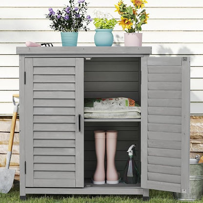 Outdoor Storage Cabinet & Potting Bench Table - Image 8