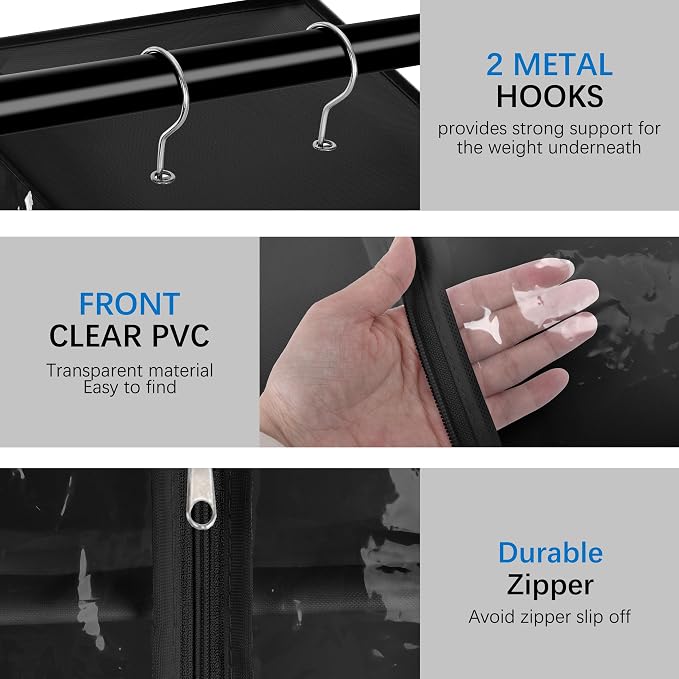 Libeder Hanging Closet Organizer, 8-Shelf Wardrobe Clothes Storage Organizer - Image 7