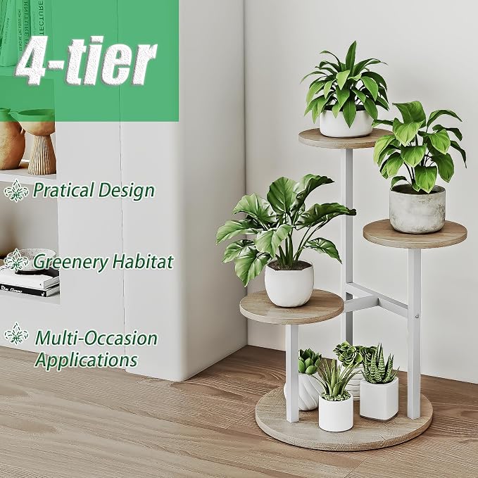 INGIORDAR Plant Stand Indoor Outdoor Corner Plant Shelf - Image 6