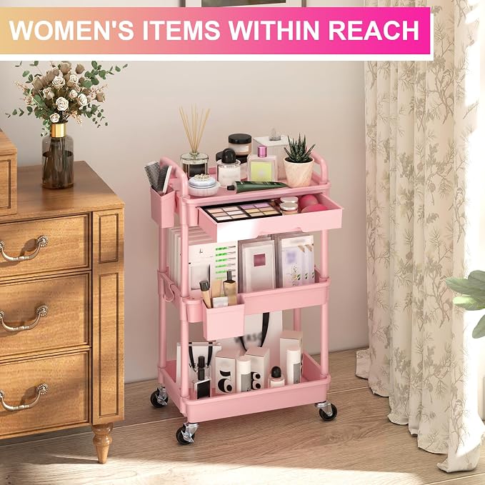 Goovilla 3 Tier Rolling Utility Cart Organizer - Image 5