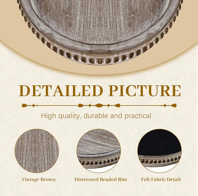 MAONAME Wood Serving Tray, Farmhouse Wooden Tray - Image 3