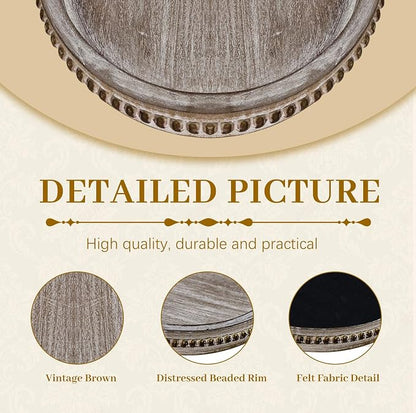 MAONAME Wood Serving Tray, Farmhouse Wooden Tray - Image 3