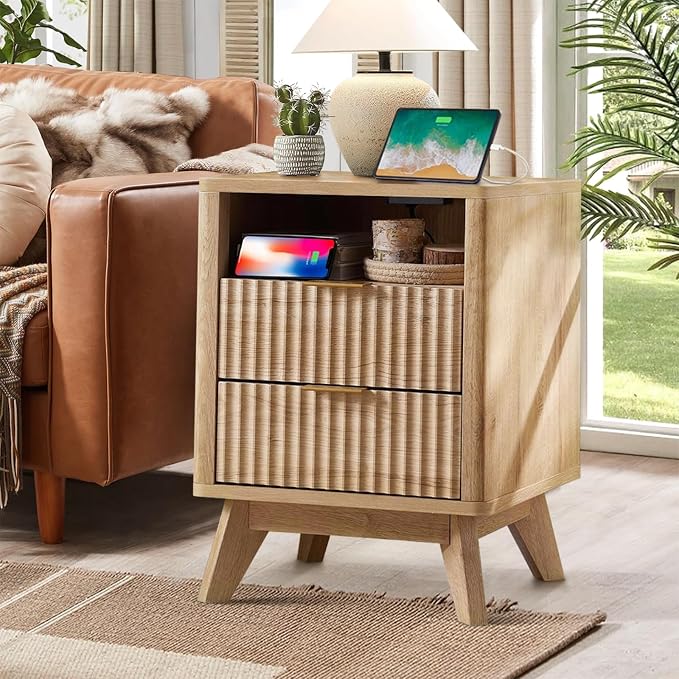 Fluted Nightstand by Expandyourspacewithendlesspossibilities