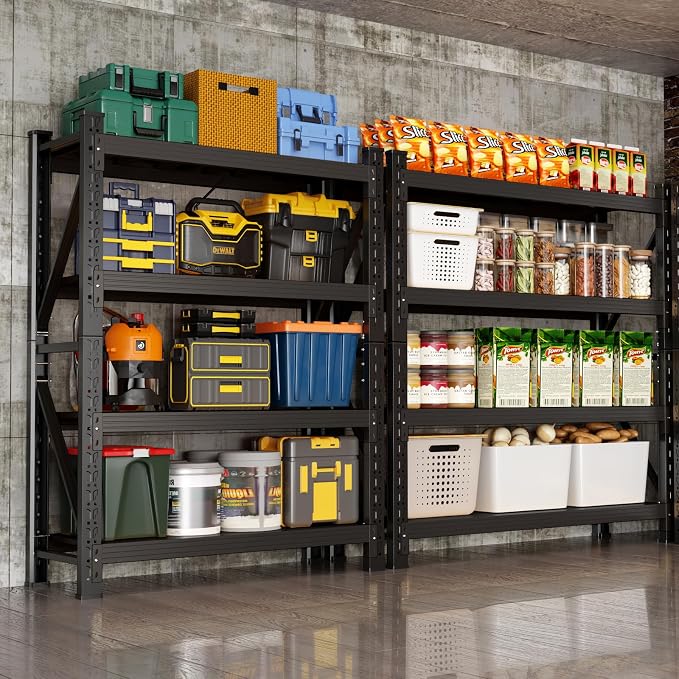 63" H Storage Garage Shelving Unit, 2500LBS Heavy Duty Metal Shelves - Image 2