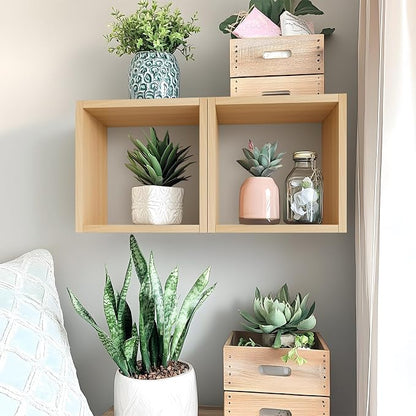 Cube Floating Shelves Set2, Display Shelves Wall Mount 7.75" D x 12.5" W x - Image 2