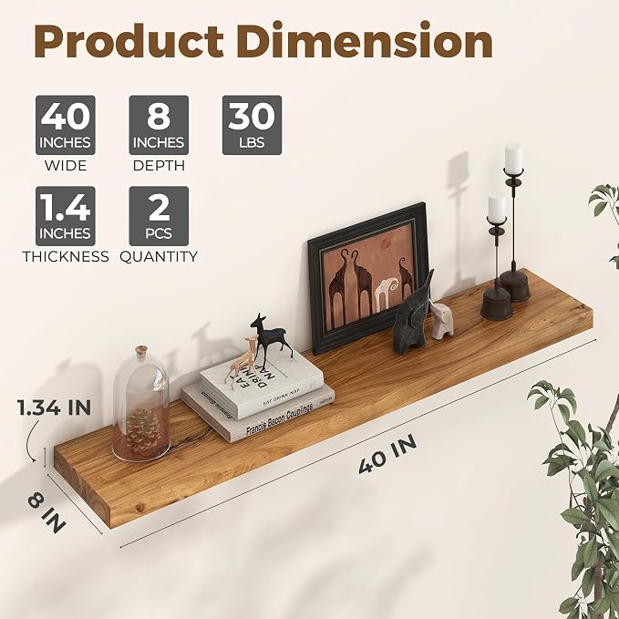 Axeman Floating Shelves for Wall - Image 3