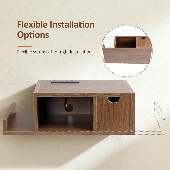 Afuly Walnut Floating Nightstand - Image 5