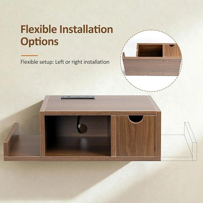 Afuly Walnut Floating Nightstand - Image 5