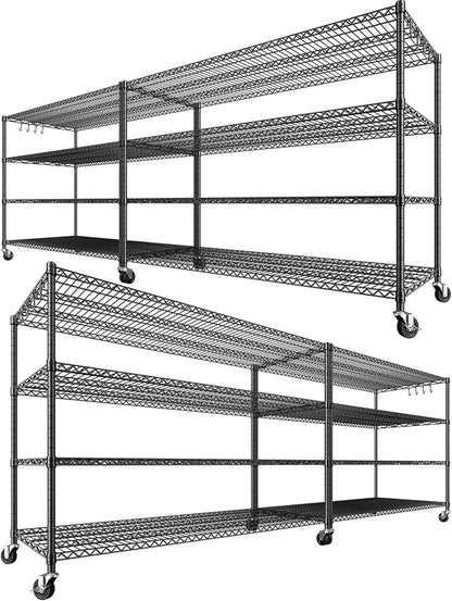 PrimeZone 60" W x 24" D x 76" H Heavy Duty Wire Storage Shelves by PrimeZone