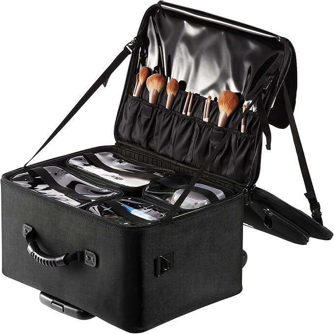 VEVOR Makeup Train Case Professional Makeup Storage Organizer Box Make Up - Image 10