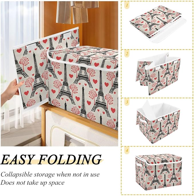 Eiffel Tower Foldable Lidded Storage Box - Image 4