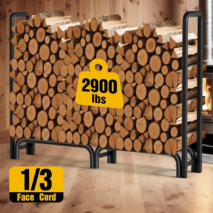 Amagabeli 6ft Firewood Rack Outdoor - Image 2