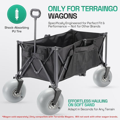 Beach Wagon Wheels Deep Sand and Rough Terrain | Quick-Change Interchangeable - Image 7