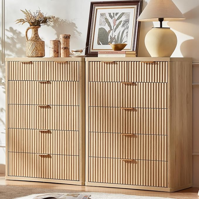 LEYAOYAO Fluted 6 Drawers Dresser by LEYAOYAO-Findtheshiningpointofyourideallife%EF%BC%81