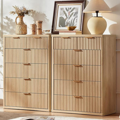 LEYAOYAO Fluted 6 Drawers Dresser by LEYAOYAO-Findtheshiningpointofyourideallife%EF%BC%81