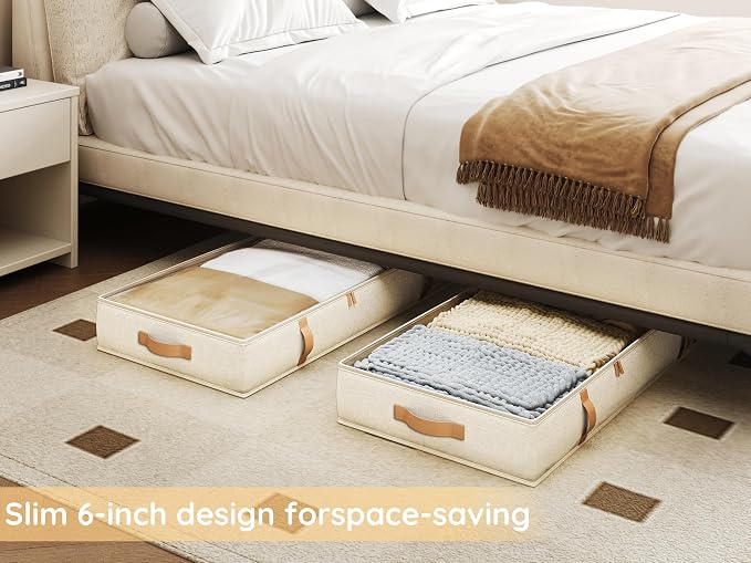Vailando Storage Containers, 6 Inches Tall 60L Underbed Storage Bins - Image 2
