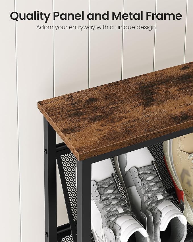 CHOEZON Shoe Rack, 4-Tier Slanted Shoe Storage Shelf, Narrow Shoe Rack - Image 8