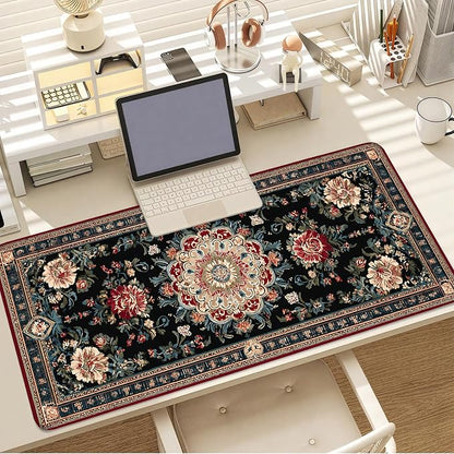 Vintage Persian Carpet Mouse Pad – Large Extended Desk Mat 35.43 x 15.75 in – - Image 6