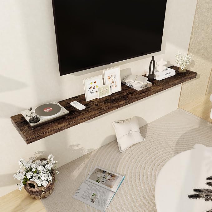 Fun Memories 72 Inch Floating Shelf, 12 Inch Deep Wall Shelf - Image 2