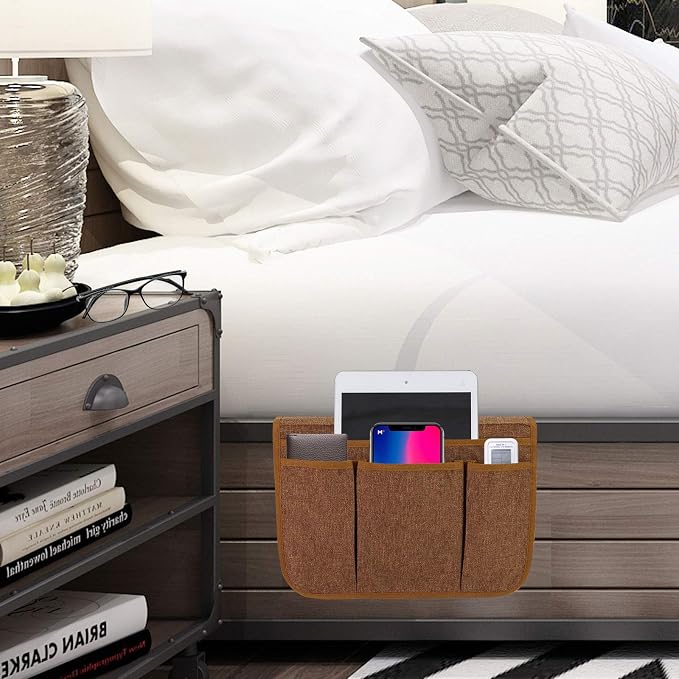 Bedside Caddy Bedside Storage Organizer Magazine Phone Tablet iPad Remote Holder - Image 6