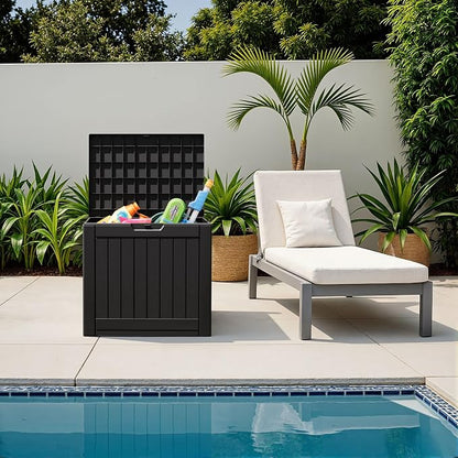 Flamaker Resin Deck Box 40 Gallon Waterproof Outdoor Storage Box | Indoor - Image 2