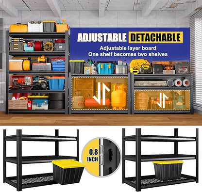 Garage Shelving-5 Tier Storage Shelves, Adjustable Heavy Duty Metal Shelving - Image 4