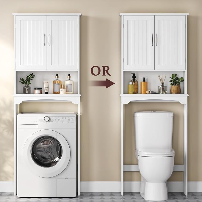 Yaheetech Over the Toilet Storage Cabinet, Bathroom Organizer, Open Compartment - Image 8