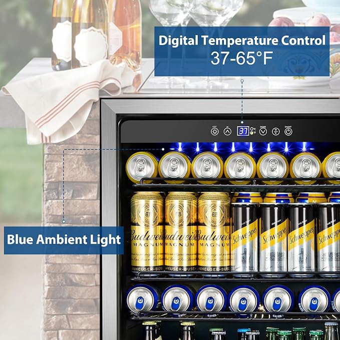 Outdoor Refrigerator 24 Inch, Undercounter Beverage Fridge - Image 7