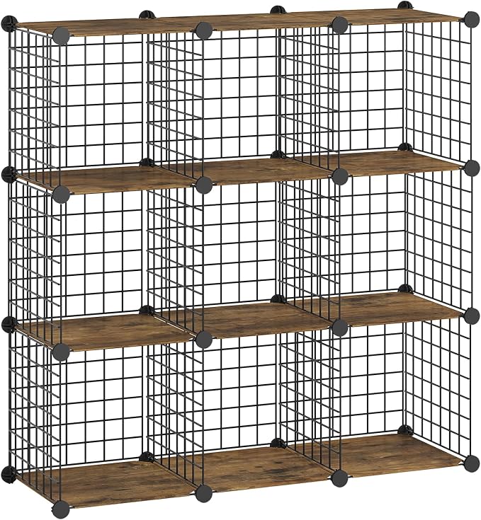 HOOBRO Wire Cube Storage Organizer, 6-Cube Metal Storage Shelves, Modular by HOOBRO