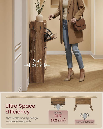 VASAGLE Shoe Storage Cabinet Organizer - Image 4