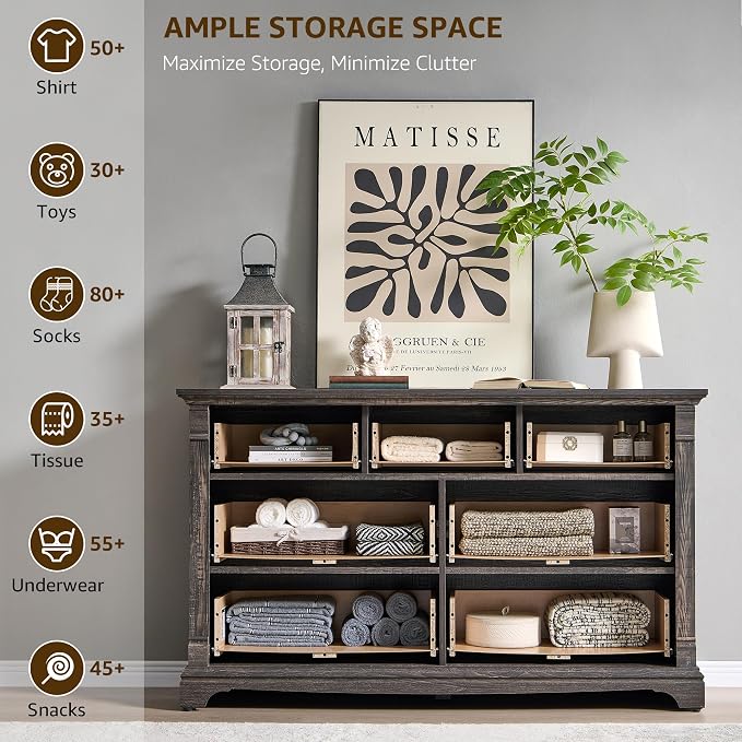 T4TREAM Farmhouse 7 Drawers Dresser - Image 4