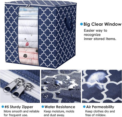 WISELIFE Storage Bags 6 Pack/100L Large Blanket Clothes Organization and - Image 3