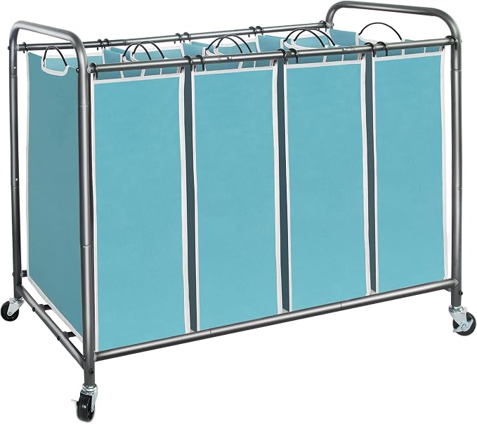 STORAGE MANIAC Laundry Sorter 4 Section, 47.8 Gal Laundry Hamper by STORAGEMANIAC