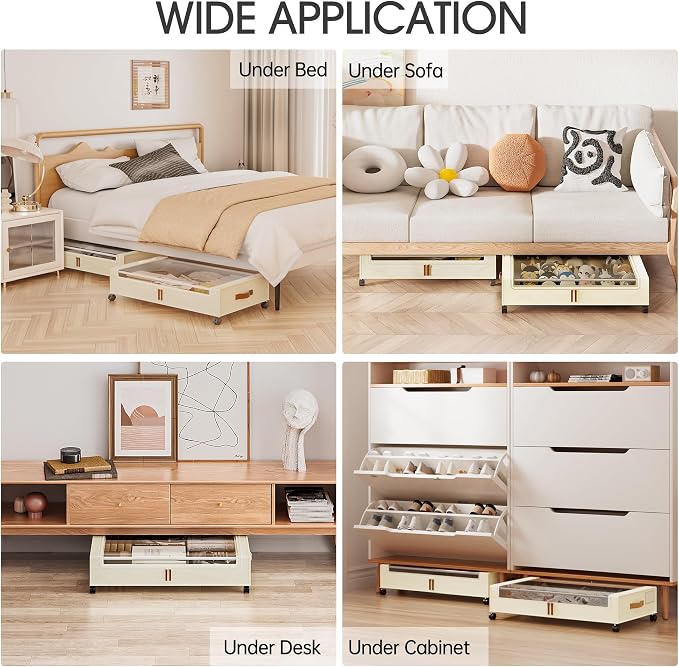 Yecaye 4 Pack Under Bed Storage - Image 6