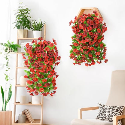 INQCMY Artificial Flowers for Outdoor Spring Summer Decoration Faux Silk - Image 4