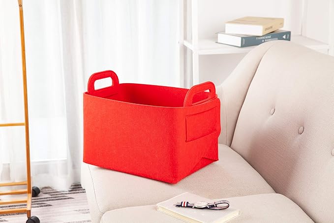 Minoisome Storage Basket Felt Storage Bin Collapsible& Convenient Box Organizer - Image 2