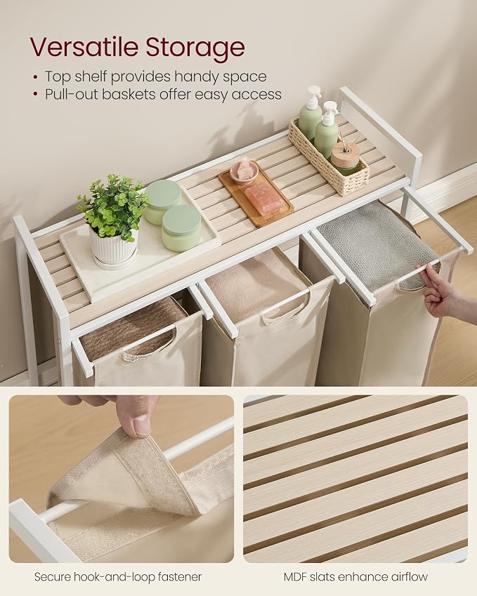 VASAGLE Laundry Hamper, Laundry Basket Sorter - Image 4