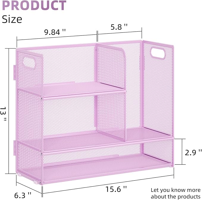 Marbrasse 3-Tier Desk Shelf Organizer - Image 3