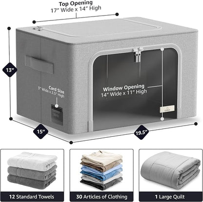 Sorbus Storage Bins with Metal Frame - Image 3