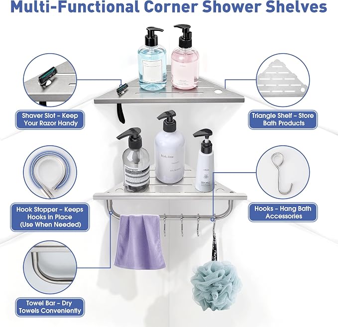 Shower Corner Shelf, No Drilling - Image 3