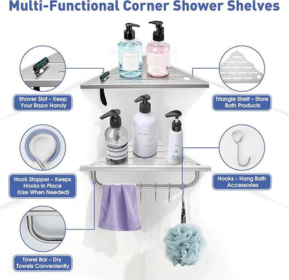 Shower Corner Shelf, No Drilling - Image 3