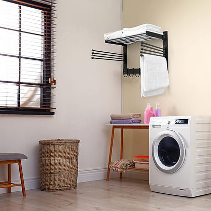 BATODA Wall-Mounted Steel Clothes Drying Rack - Image 4